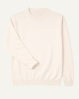 Herren-Rundhals-Pullover aus reiner ultrafeiner Merinowolle