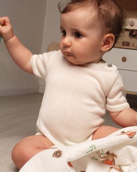 Body in Maglia in Puro Eucalipto Neonati