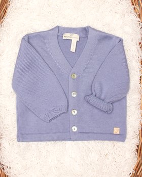 Cardigan neonato V in Pura Lana Merino
