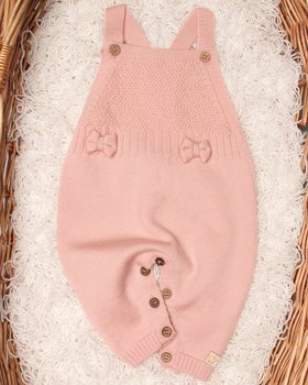 Salopette in Maglia con Fiocchi per Neonate in Lana