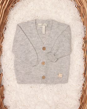 Cardigan Scollo a V Neonato Pura Lana Merino Ultrafine