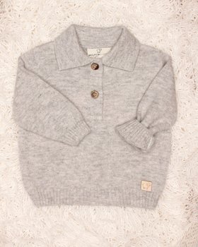 Polo Neonato Manica Lunga in Pura Lana Merino Ultrafine