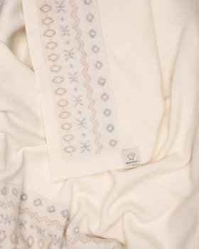 Copertina Jacquard Neonati in Pura Lana Ultrafine