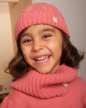 Berretto a Trecce Bambino e Bambina in Pura Lana Merino Ultrafine