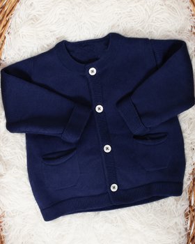 Jacket with Pockets in Pure Merino Wool