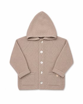Giacca Links con Cappuccio in Pura Lana Merinos per Bimbi