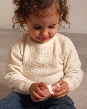Baby Pullover mit Rundhalsausschnitt aus reinem Kaschmir
