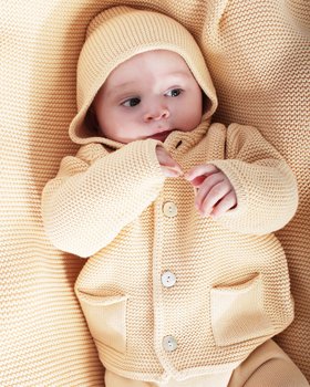 Giacca con Cappuccio Puro Cotone BIO