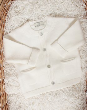 Jacke mit Taschen aus reiner Wolle Kinder