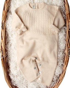 Geflochtener Baby-Schlafanzug aus reinem Kaschmir