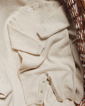 Pure Cashmere Newborn Sleepsuit