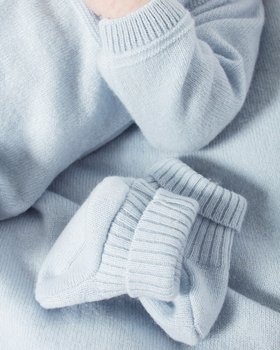 Geburtspantoffeln aus reinem Kaschmir