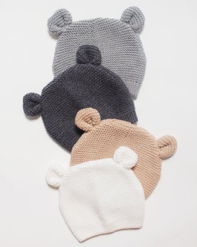 Teddy - Cappello Lana Neonato in Pura Lana Merino