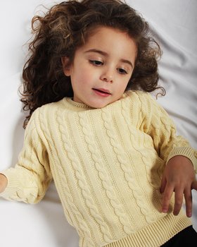 Maglioncino trecce Puro Cotone BIO Bimbi