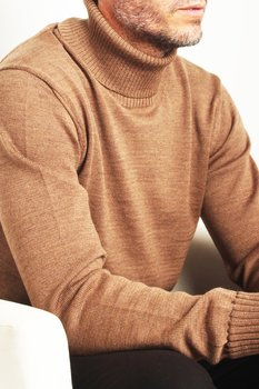 Maglia Dolcevita Lana in Pura Lana Uomo