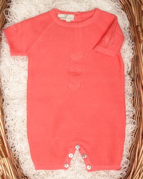 Pagliaccetto Cuori Puro Cotone Bio Neonata