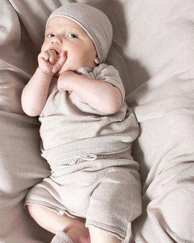 Short Set in Pure Cotton and Pure Linen