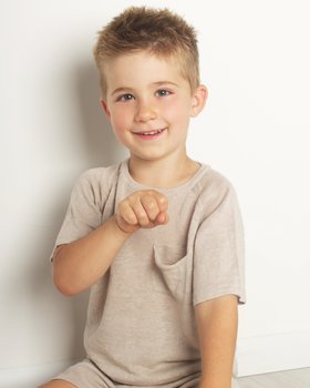 Kinder T-shirt aus reiner Baumwolle und reinem Leinen