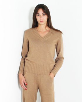 Sport Cashmere Blend Women's V-Neck Sweater