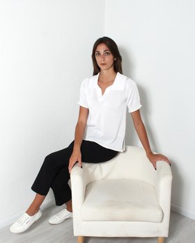 Polo in pure eucalyptus Women