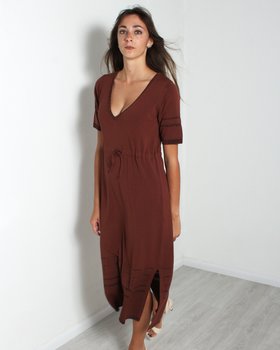 Short-sleeved dress Lurex Women Viscose