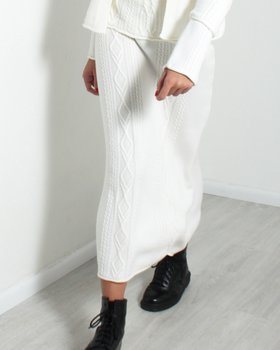 Women's Pure Wool Lozenges Skirt