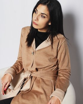 Reversible Pure Wool Coat for Women