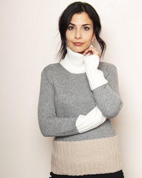 Dolcevita Tricolor in Cashmere Blend Donna