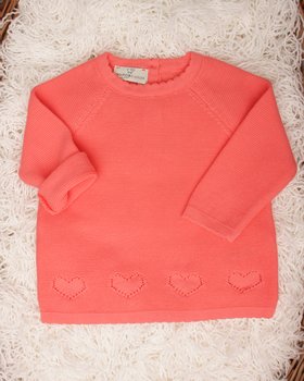 Maglioncino Cuori Puro Cotone BIO