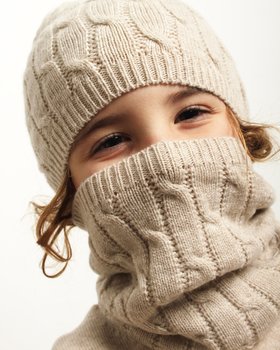 Children's Pure Merino Wool Ultrafine Braided Neck Warmer