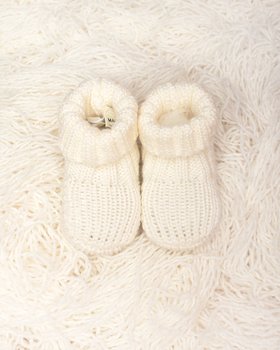 Scarpine Nascita Pura Lana Merino