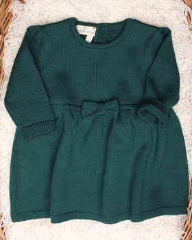 Kleid mit Schleife aus reiner Wolle