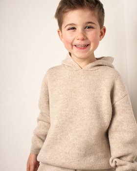 Children's Knitted Sweatshirt in Pure Merino Ultrafine Wool