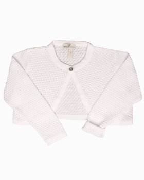 Perforierter Bolero für Mädchen in reinem Eukalyptus