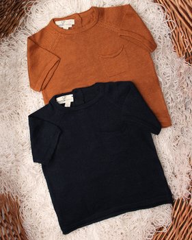 T-shirt Neonati in Puro Lino e Puro Cotone