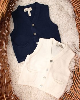 Offene Weste mit Knöpfen BIO-Baumwolle