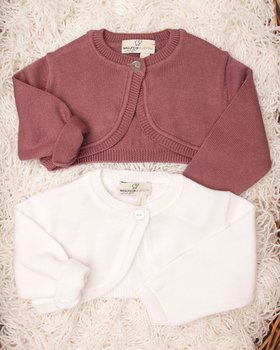 Bolerino Coprispalle in Puro Cotone Bio Neonata