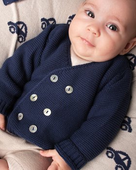 Giacchina Doppiopetto Puro Cotone Bio Neonati