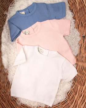 Natural Basic T-shirt in Puro Cotone Bio Neonati