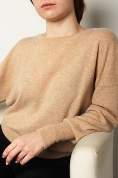 Maglia Manica Pipistrello In Puro Cashmere Donna