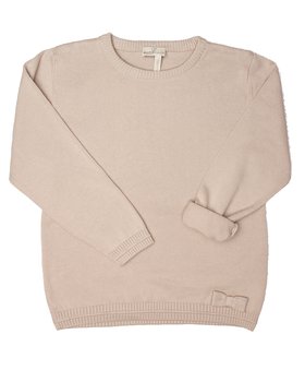 Rundhalsausschnitt Schleife aus reiner Baumwolle Mädchen