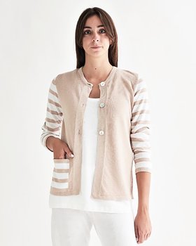 Striped cardigan Woman Cotton-Linen