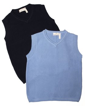 Pull a V Senza Maniche in Puro Cotone BIO per Bambini