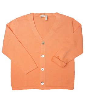 Cardigan V-neck in pure organic cotton