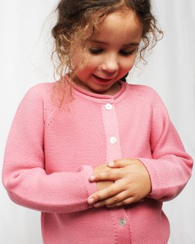 Jacket Links in Pure Merino Wool for Girls