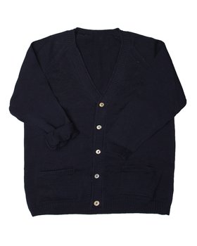 Cardigan Basico in Puro Cotone Bio per Ragazzi