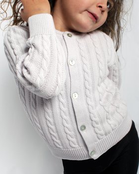 Giacchina Trecce in Puro Cotone Bio per Ragazze