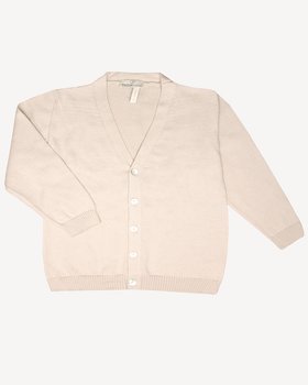 Basic cardigan in pure organic cotton for boys