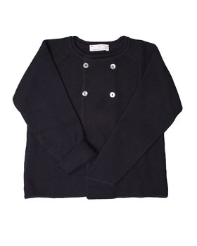 Double-breasted cardigan in pure organic cotton for kids Unisex