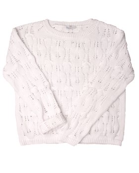 Organic Pure Cotton Perforated Sweater for Girls